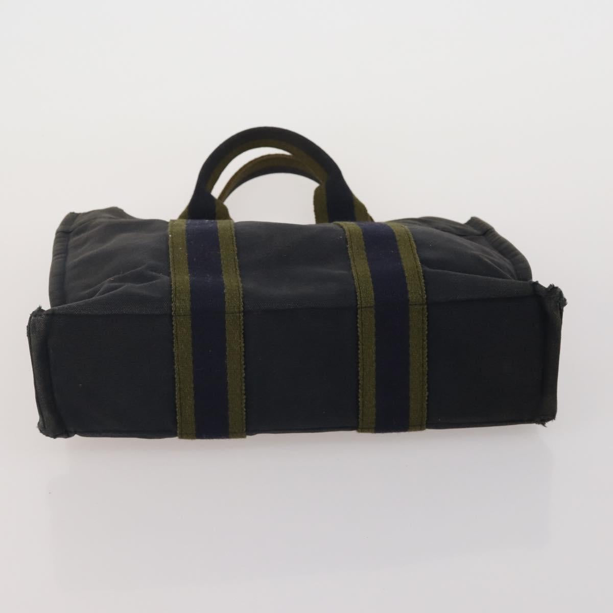 HERMES Valentino Chanel New Travel Line Bag Nylon Canvas 5 Set Black Auth 196569