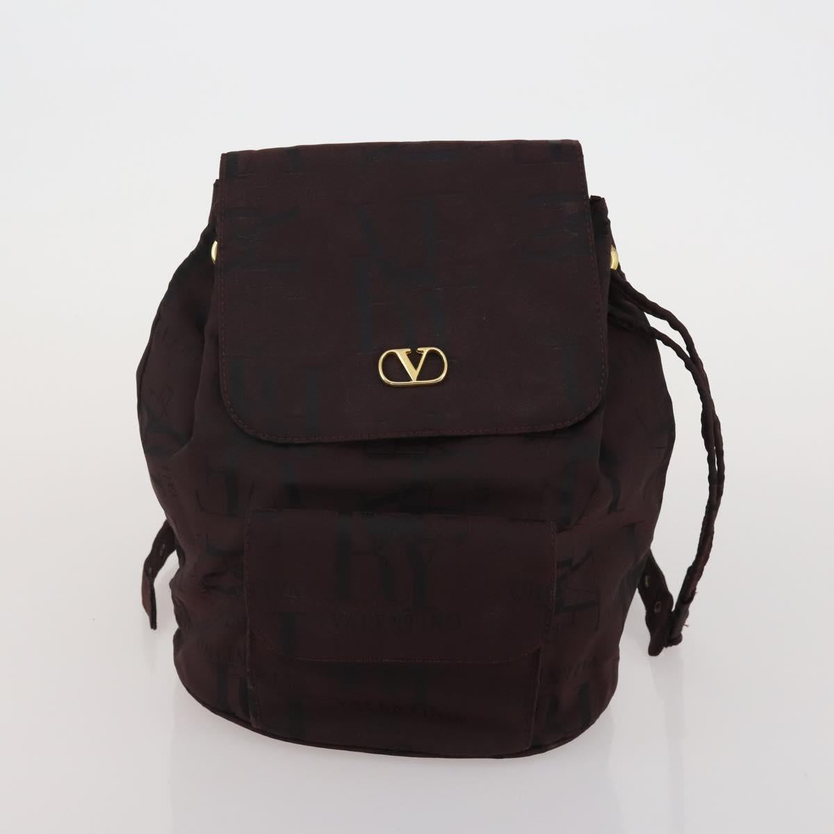 HERMES Valentino Chanel New Travel Line Bag Nylon Canvas 5 Set Black Auth 196569