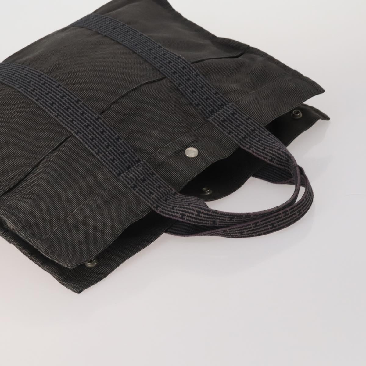 HERMES Valentino Chanel New Travel Line Bag Nylon Canvas 5 Set Black Auth 196569