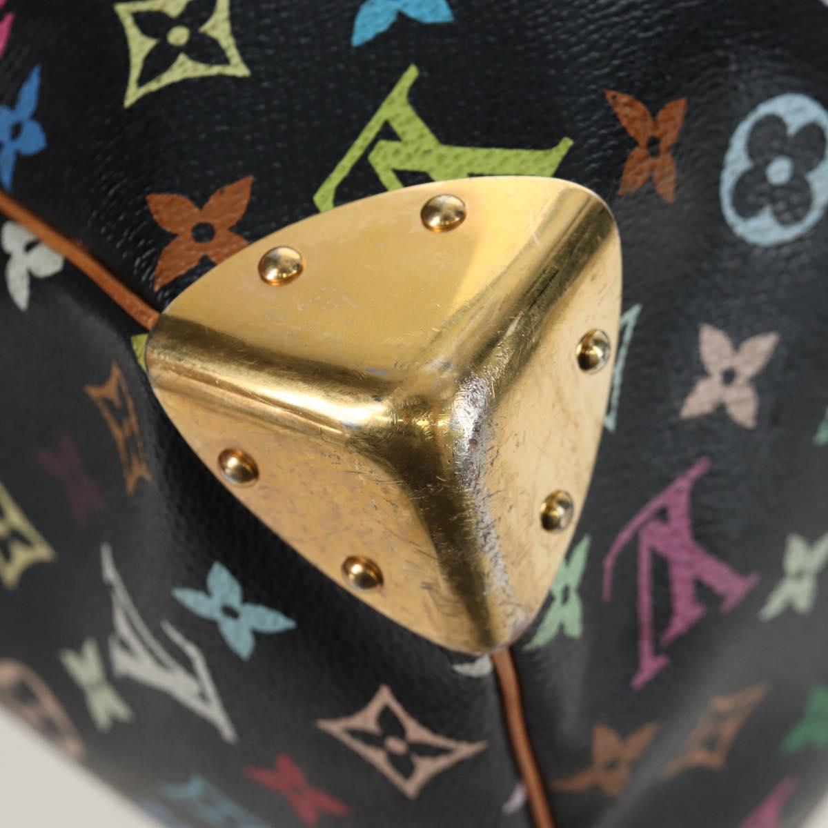 LOUIS VUITTON Monogram Multicolor Keepall 45 Bag Black M92640 Auth 196577SAV
