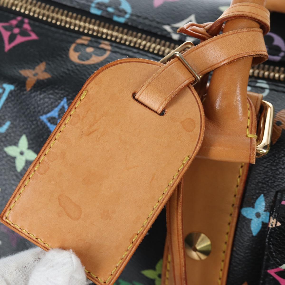 LOUIS VUITTON Monogram Multicolor Keepall 45 Bag Black M92640 Auth 196577SAV
