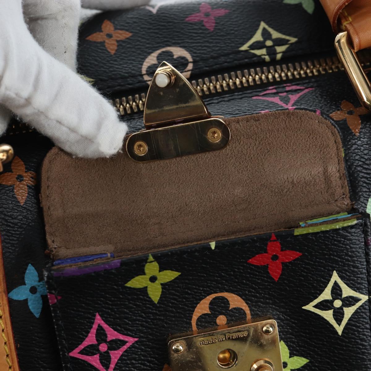 LOUIS VUITTON Monogram Multicolor Keepall 45 Bag Black M92640 Auth 196577SAV