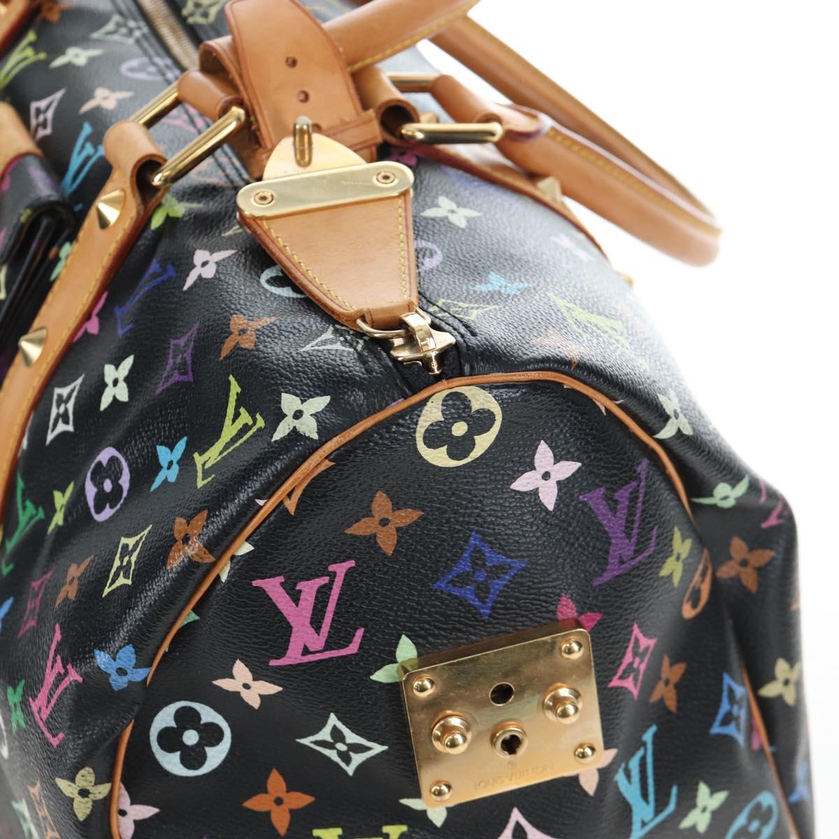 LOUIS VUITTON Monogram Multicolor Keepall 45 Bag Black M92640 Auth 196577SAV