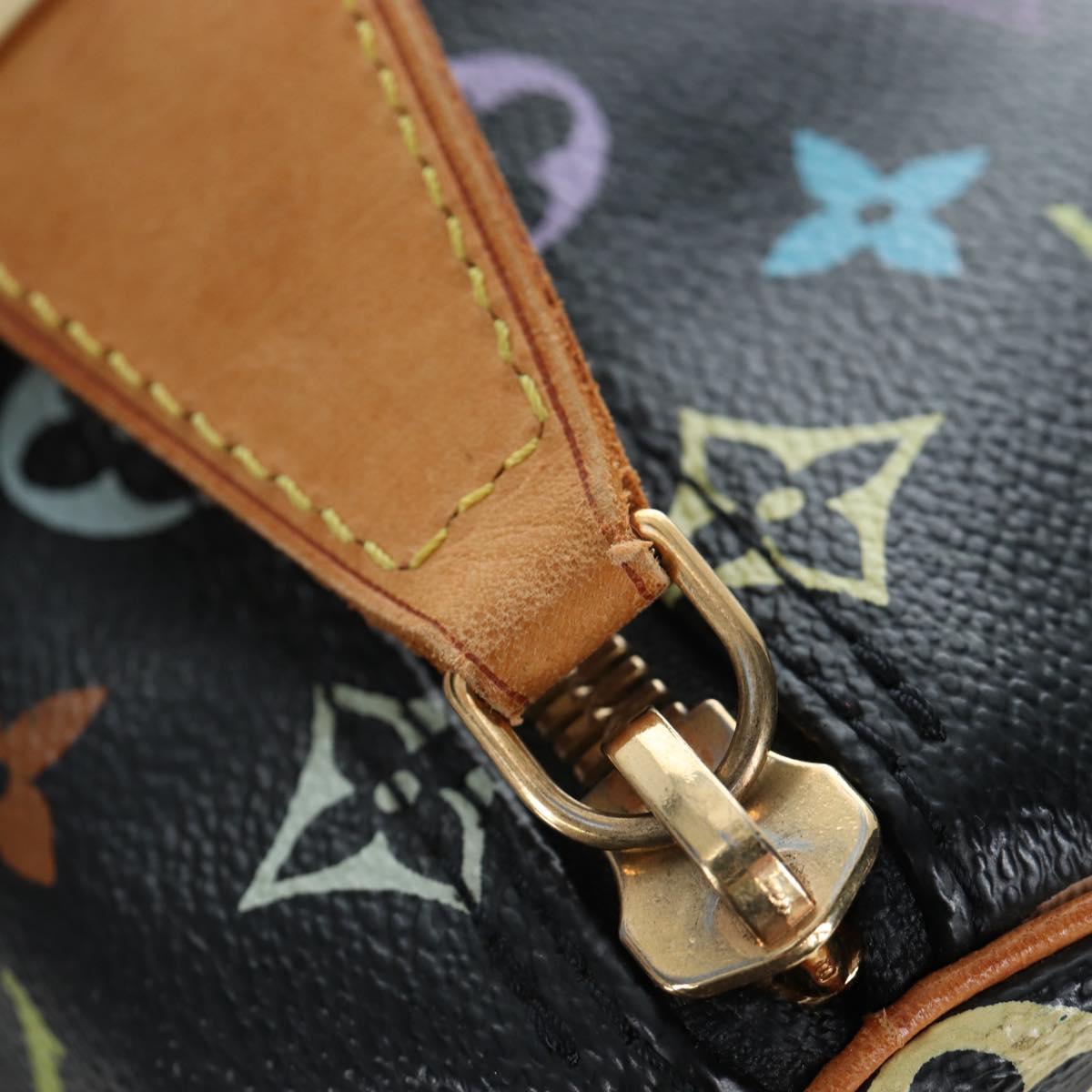 LOUIS VUITTON Monogram Multicolor Keepall 45 Bag Black M92640 Auth 196577SAV