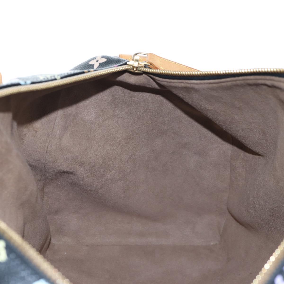 LOUIS VUITTON Monogram Multicolor Keepall 45 Bag Black M92640 Auth 196577SAV