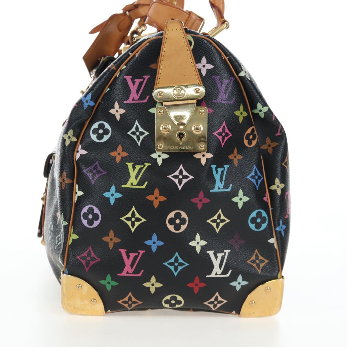 LOUIS VUITTON Monogram Multicolor Keepall 45 Bag Black M92640 Auth 196577SAV