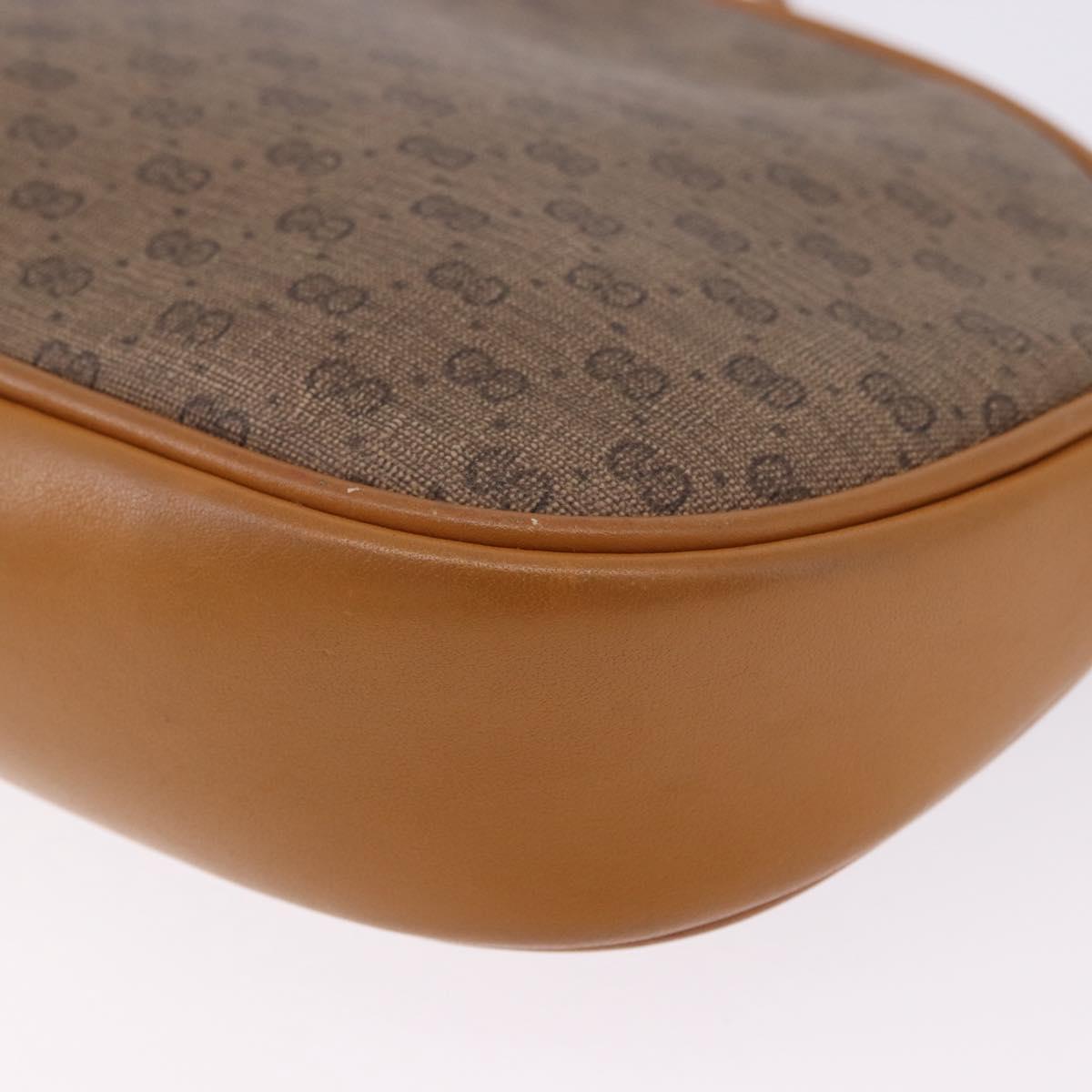 GUCCI Micro GG Supreme Shoulder Bag PVC Beige Gold 007 084 0094 Auth 196603
