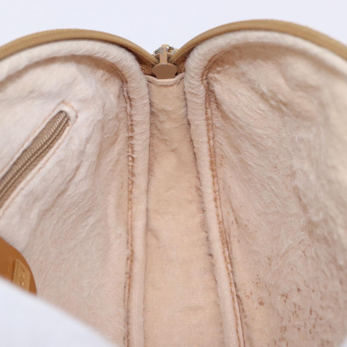 GUCCI Micro GG Supreme Shoulder Bag PVC Beige Gold 007 084 0094 Auth 196603