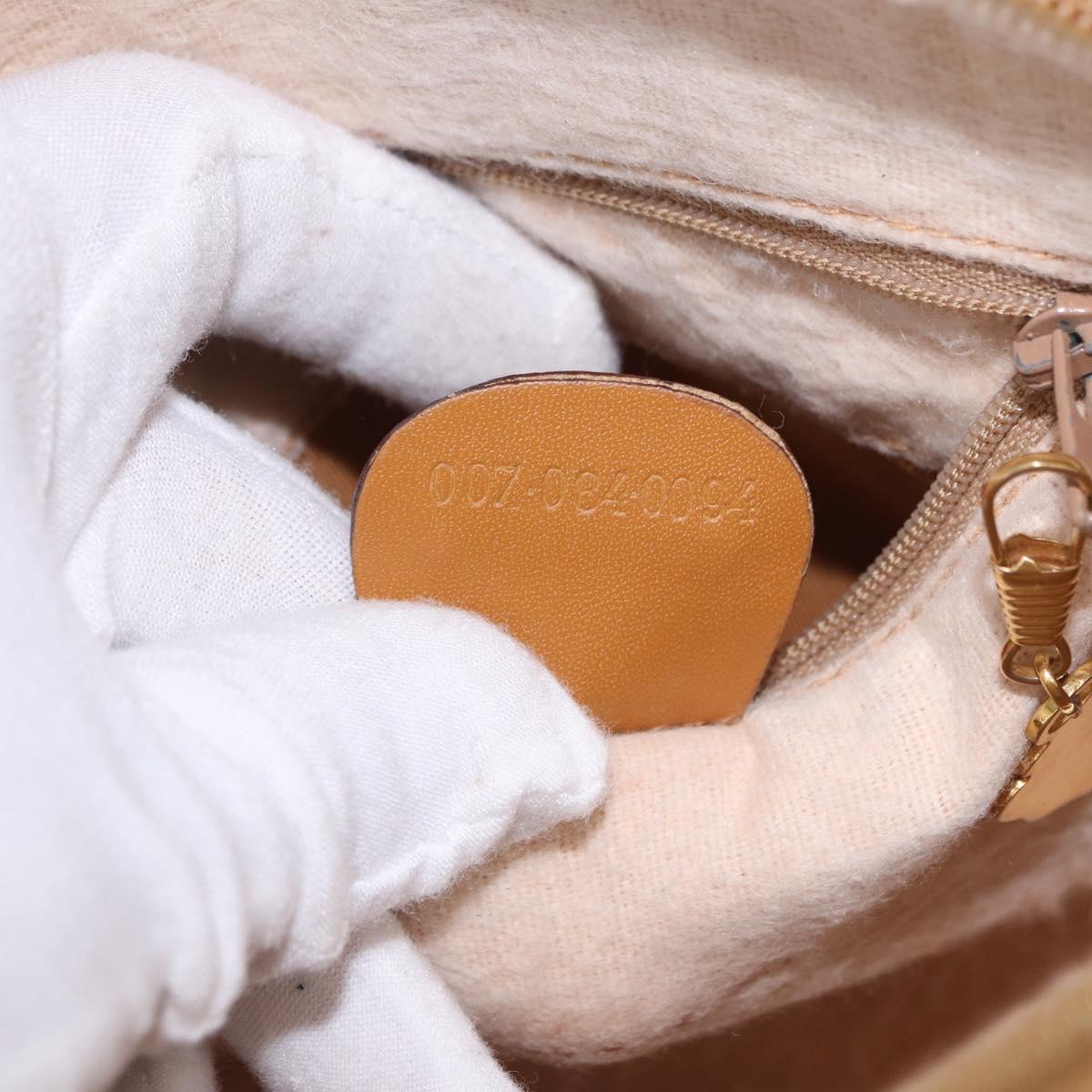 GUCCI Micro GG Supreme Shoulder Bag PVC Beige Gold 007 084 0094 Auth 196603