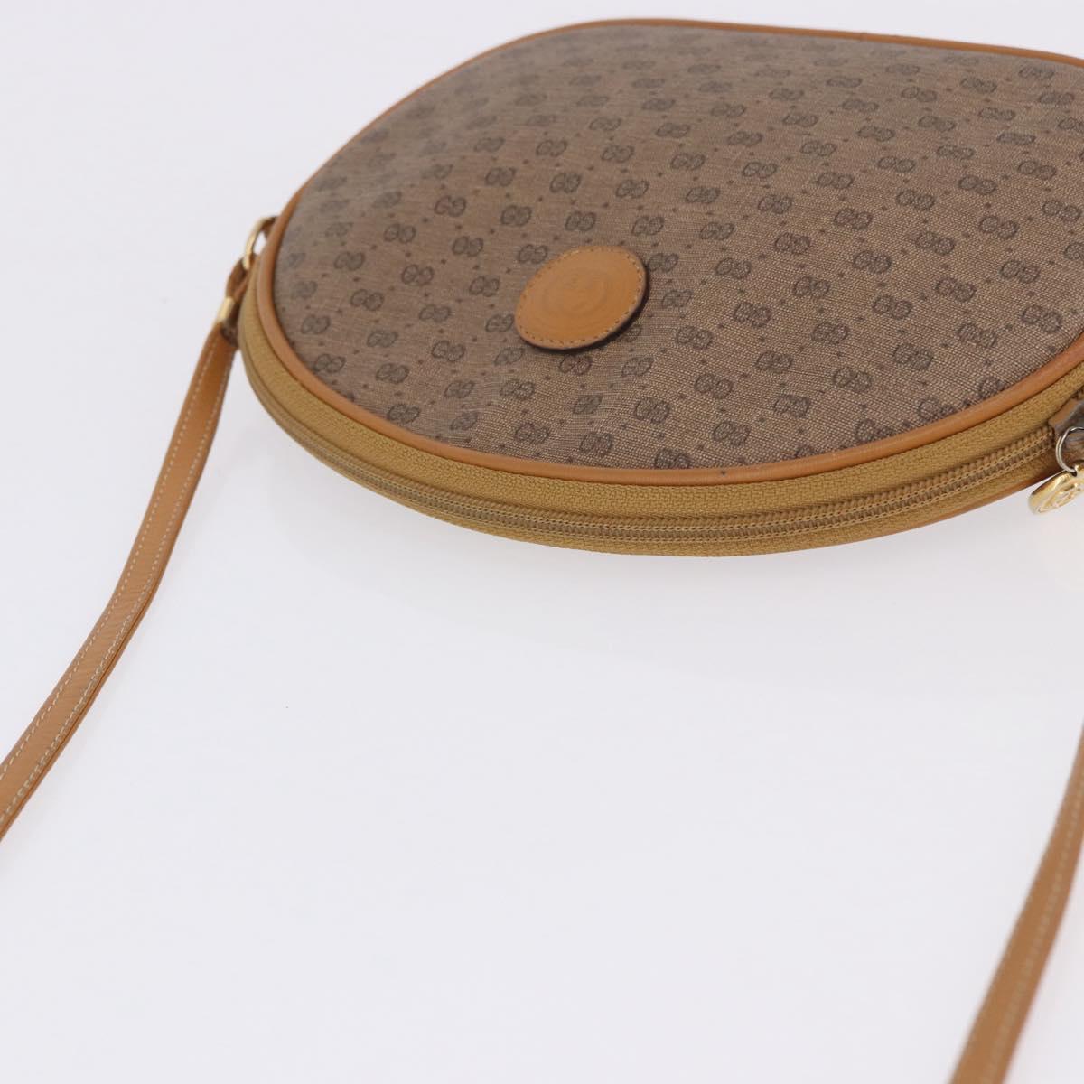 GUCCI Micro GG Supreme Shoulder Bag PVC Beige Gold 007 084 0094 Auth 196603