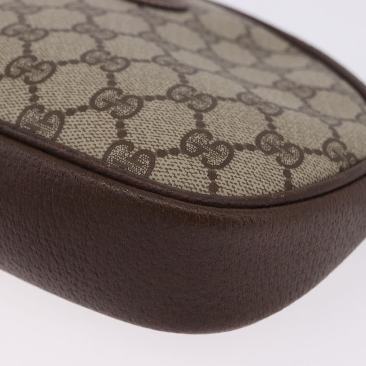 GUCCI GG Supreme Shoulder Bag PVC Beige Gold 007 084 0094 Auth 196606