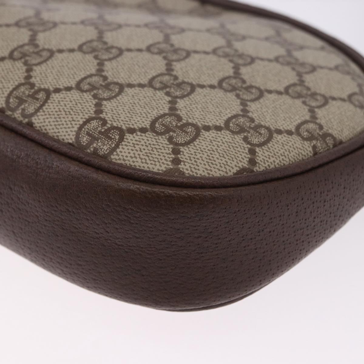 GUCCI GG Supreme Shoulder Bag PVC Beige Gold 007 084 0094 Auth 196606