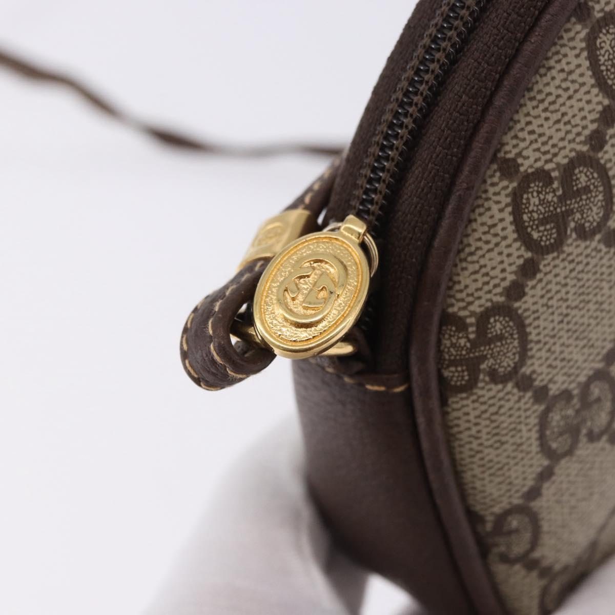 GUCCI GG Supreme Shoulder Bag PVC Beige Gold 007 084 0094 Auth 196606