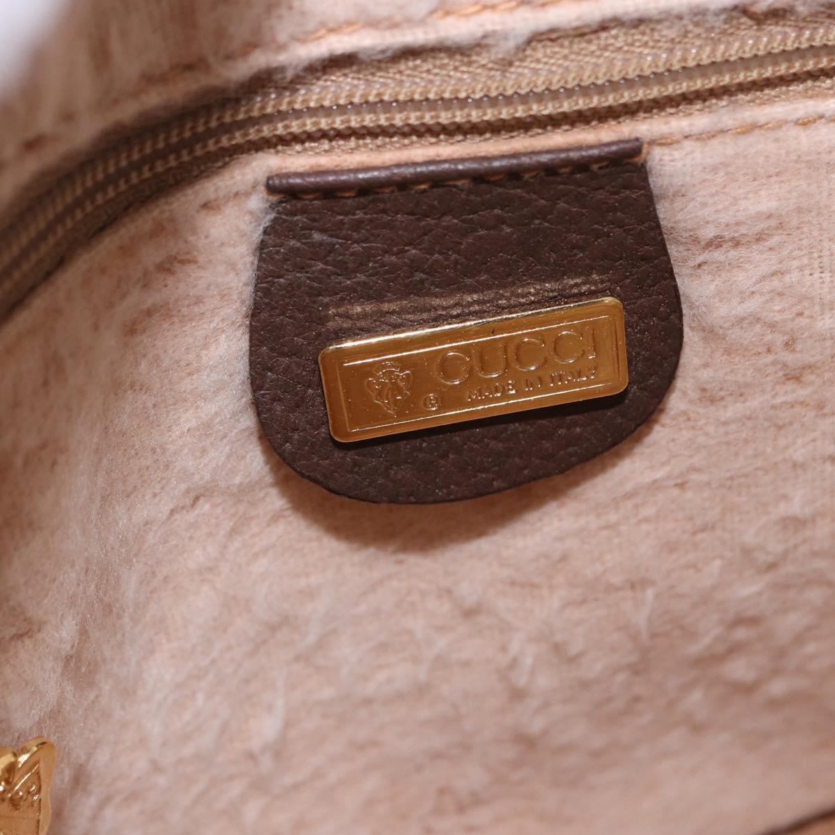 GUCCI GG Supreme Shoulder Bag PVC Beige Gold 007 084 0094 Auth 196606