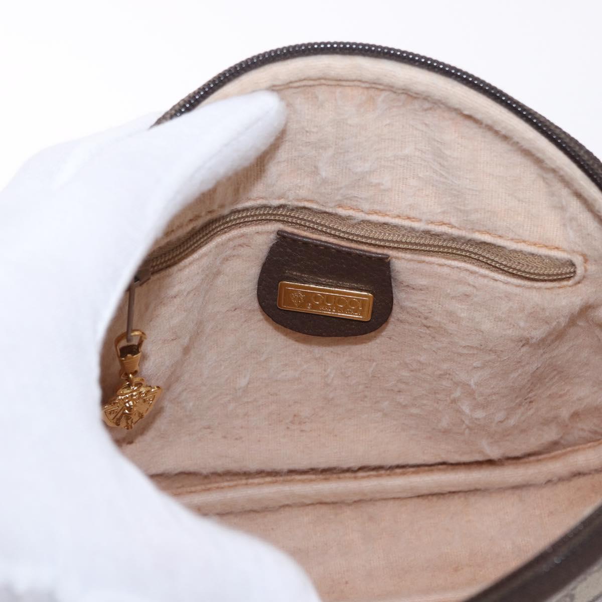 GUCCI GG Supreme Shoulder Bag PVC Beige Gold 007 084 0094 Auth 196606