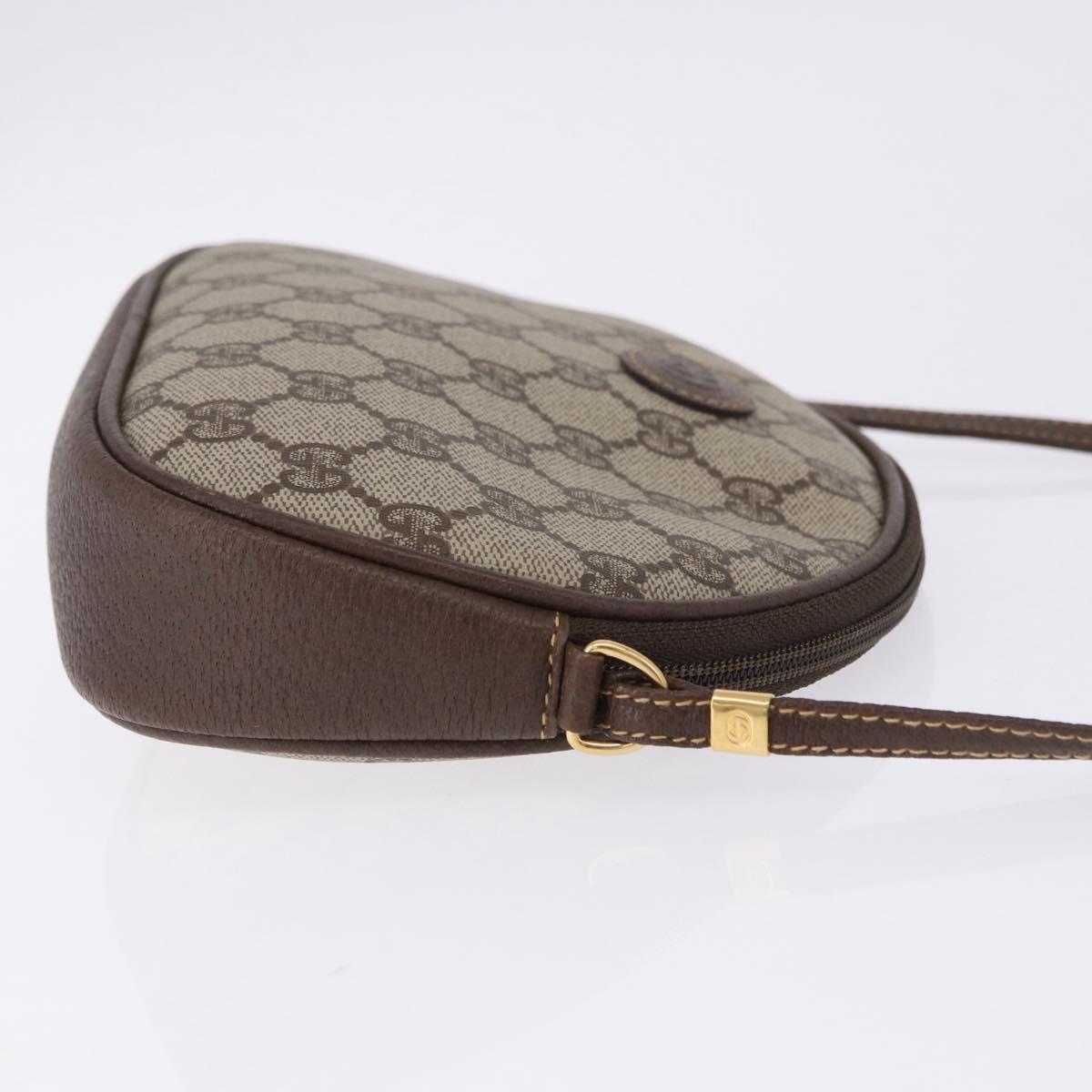GUCCI GG Supreme Shoulder Bag PVC Beige Gold 007 084 0094 Auth 196606