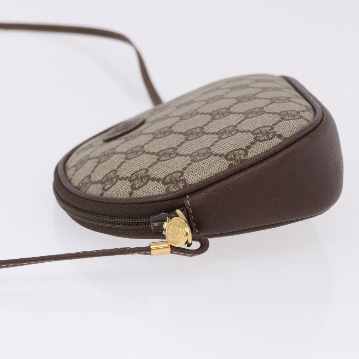 GUCCI GG Supreme Shoulder Bag PVC Beige Gold 007 084 0094 Auth 196606