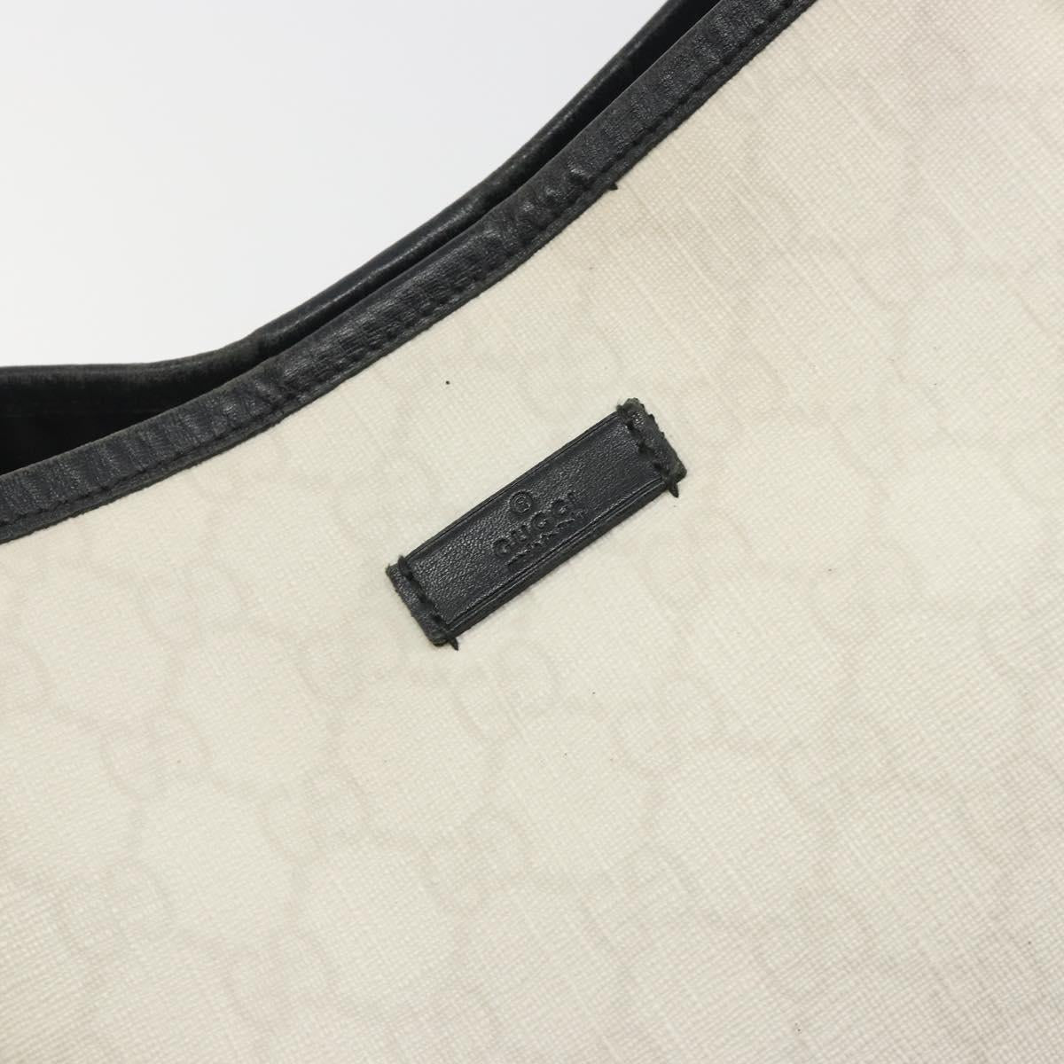 GUCCI GG Supreme Tote Bag PVC White Gold 197953 Auth 196619