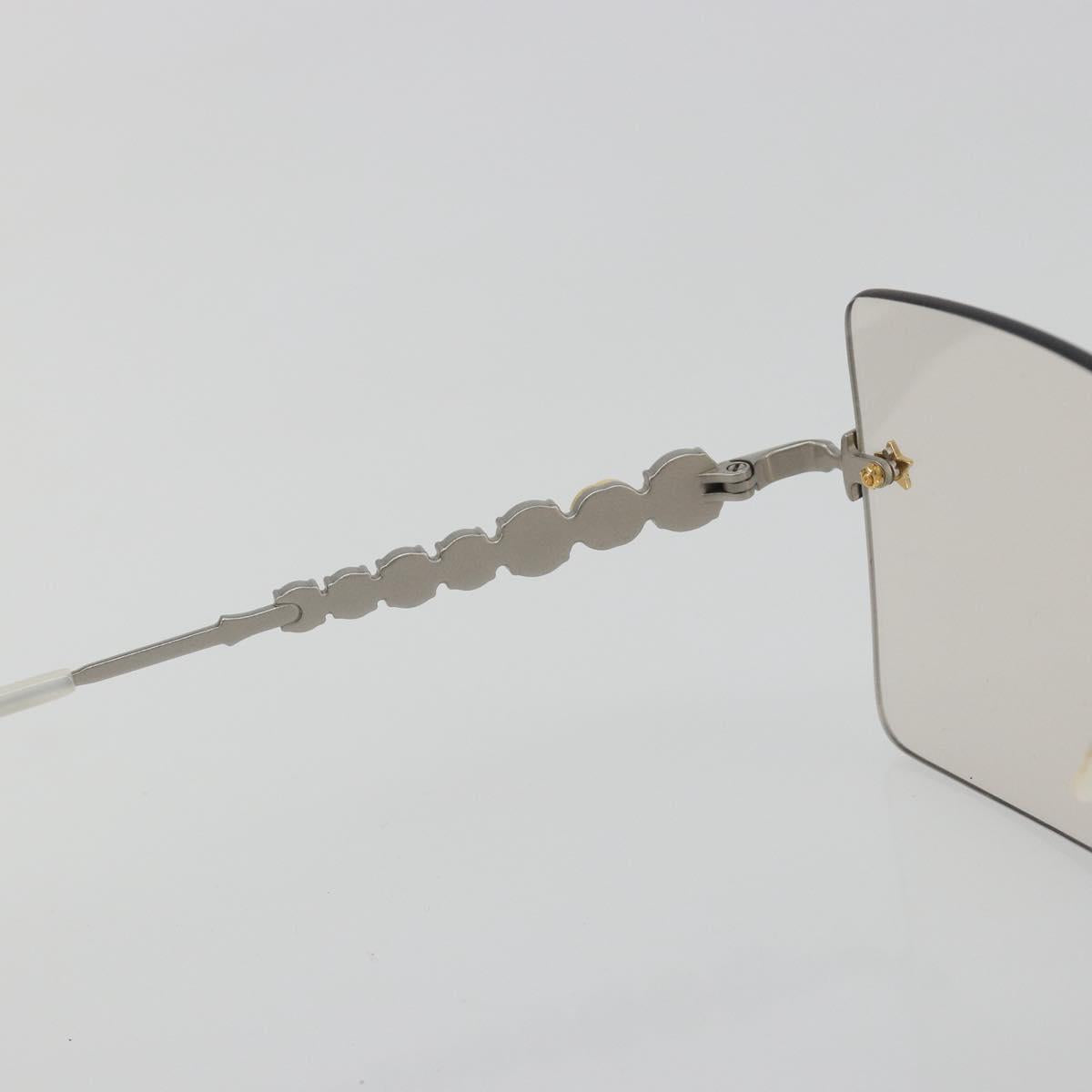 GUCCI Glasses Metal White Silver GG0644S Auth 196630M