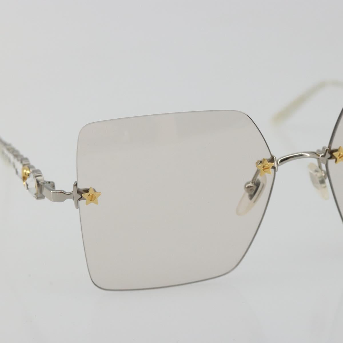 GUCCI Glasses Metal White Silver GG0644S Auth 196630M