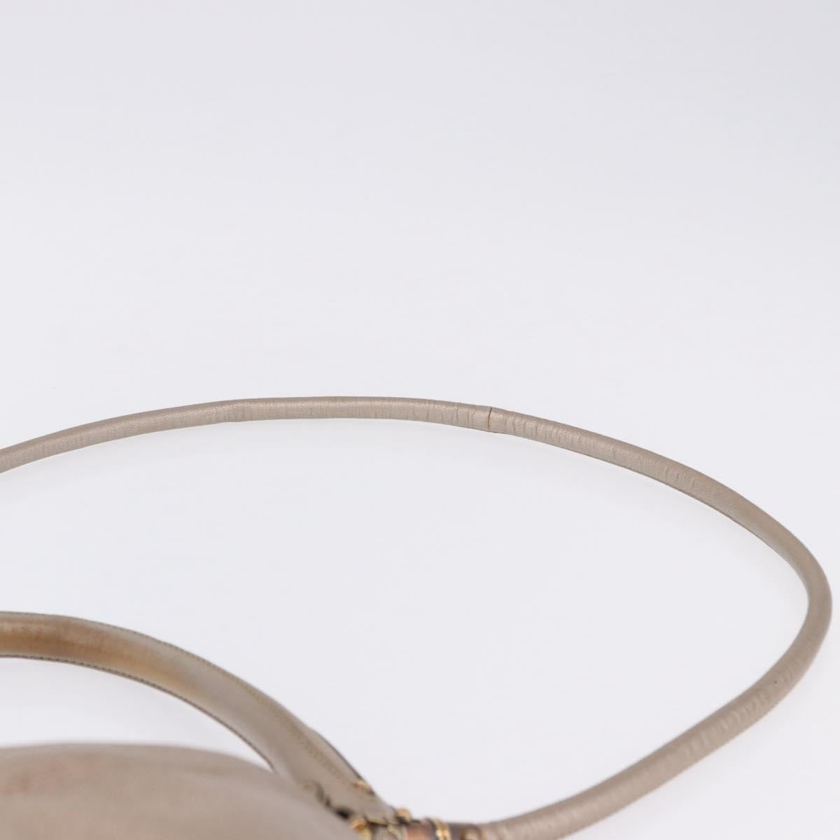 Salvatore Ferragamo Vala Hand Bag Leather 2way Champagne Gold Auth 196633A