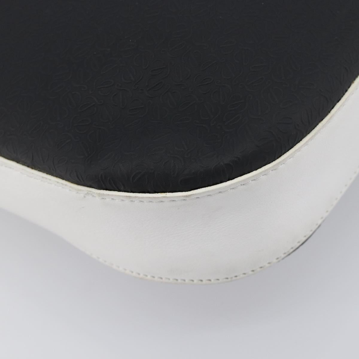 LOEWE Shoulder Bag PVC Leather Black Silver Auth 196654