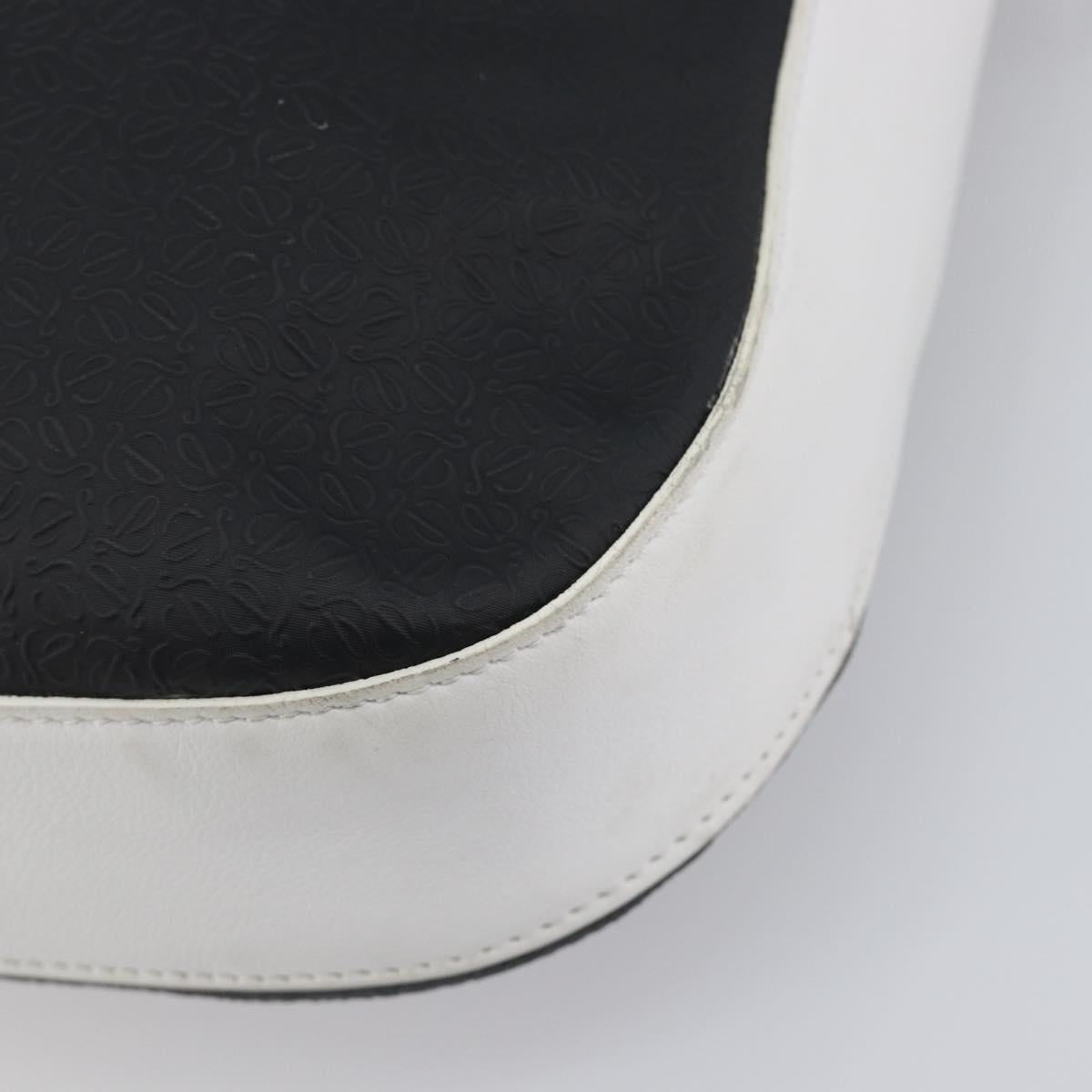 LOEWE Shoulder Bag PVC Leather Black Silver Auth 196654
