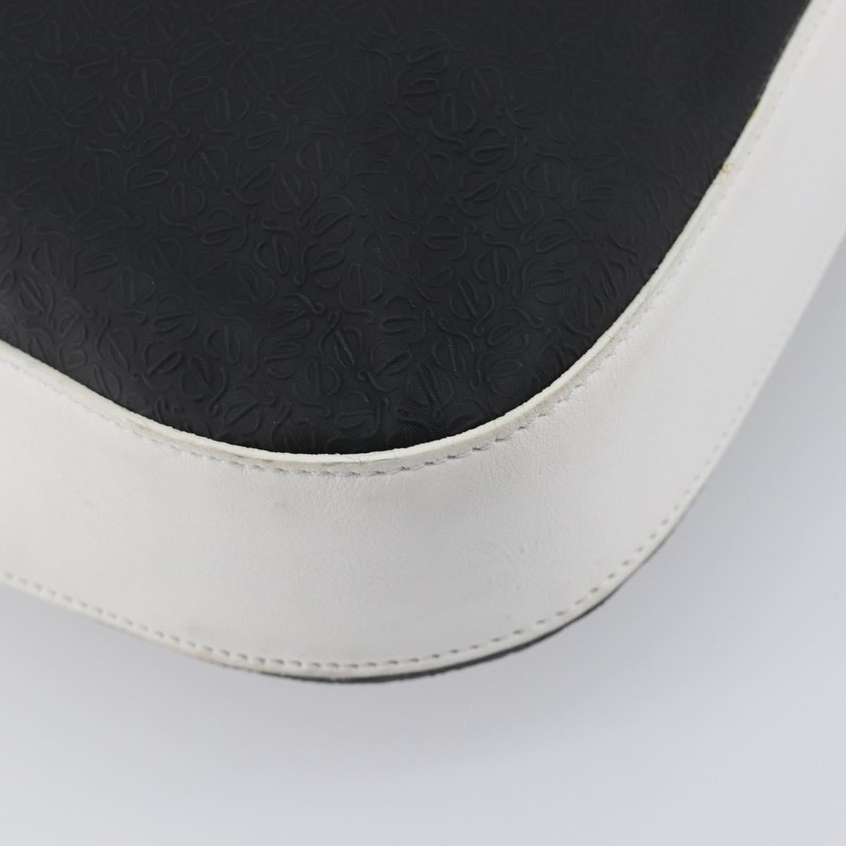 LOEWE Shoulder Bag PVC Leather Black Silver Auth 196654