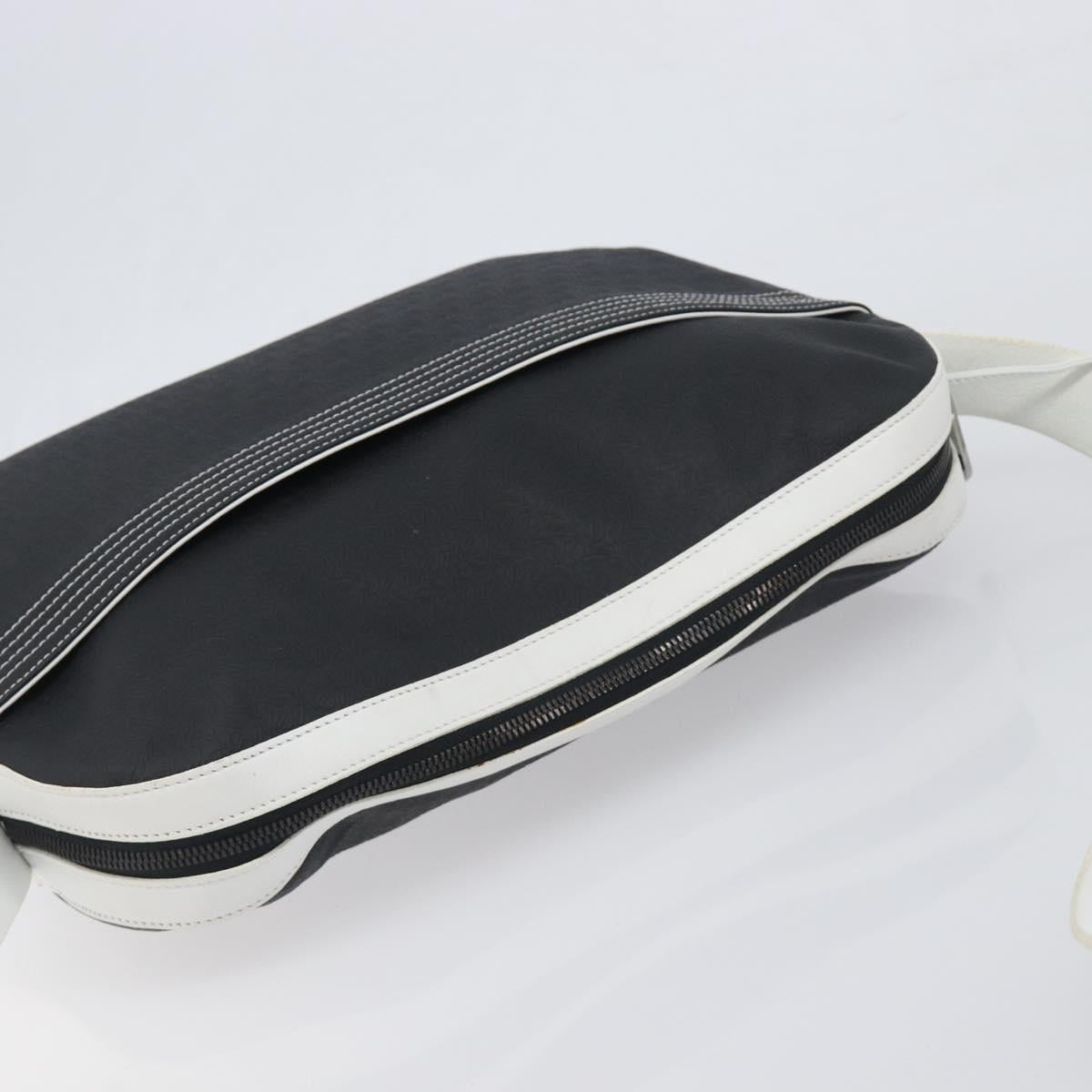 LOEWE Shoulder Bag PVC Leather Black Silver Auth 196654