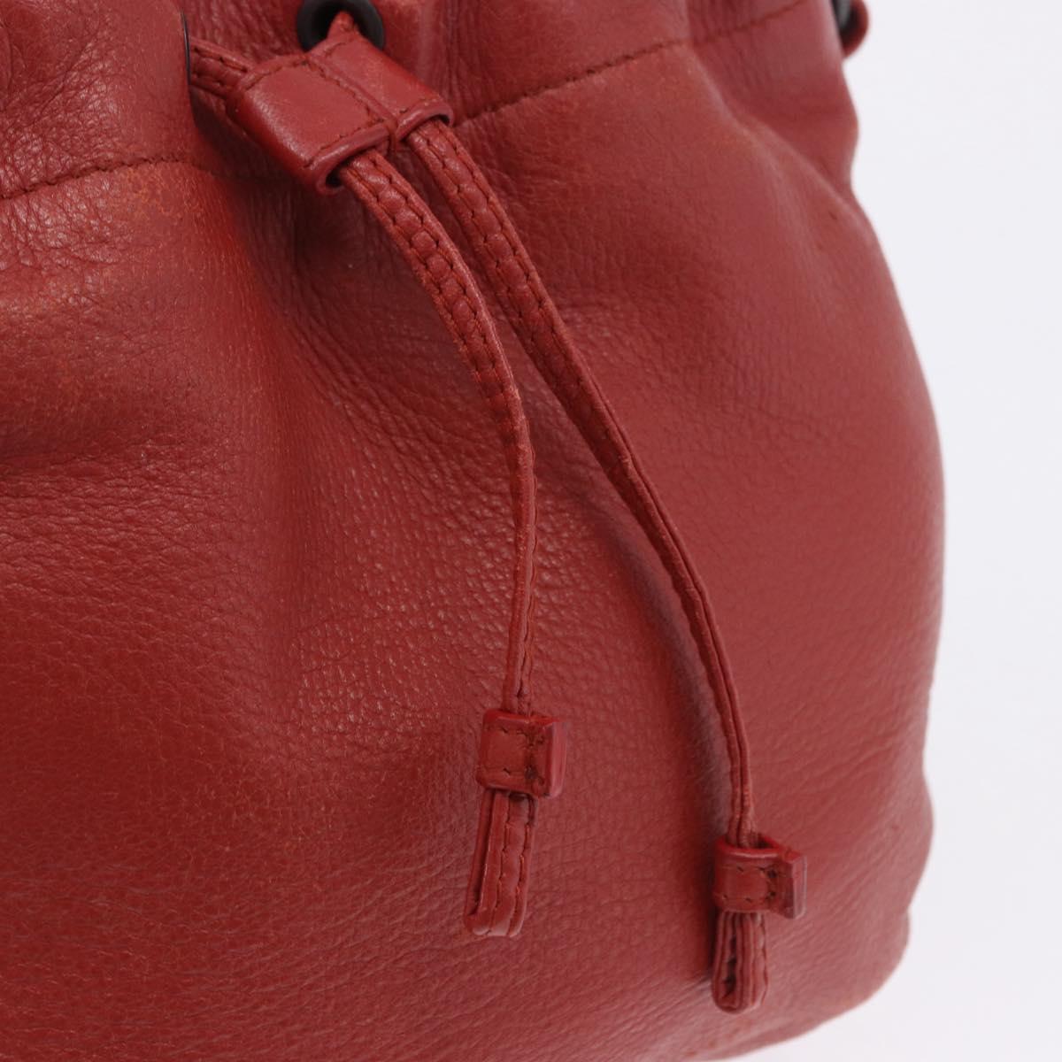 BOTTEGA VENETA INTRECCIATO Hand Bag Leather outlet Red Auth 196655V