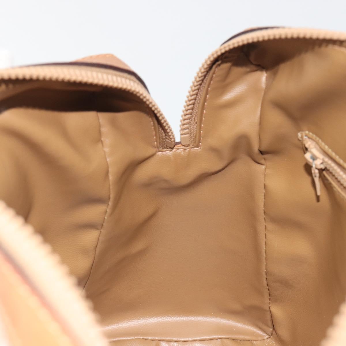 CELINE Macadam Canvas Hand Bag PVC Beige Gold Auth 196656A