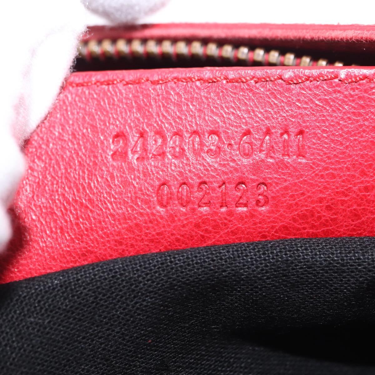 BALENCIAGA The Hip Shoulder Bag Leather Red 242803 Auth 196657A
