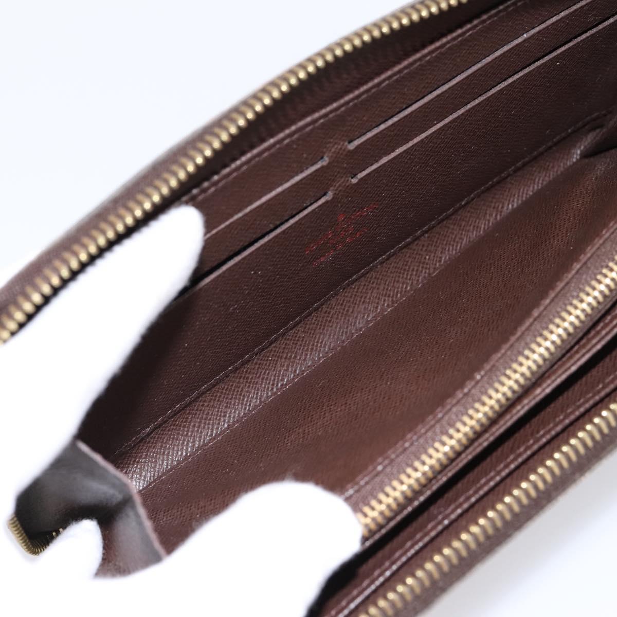 LOUIS VUITTON Damier Ebene Zippy Wallet Long Wallet N41661 LV Auth 196670