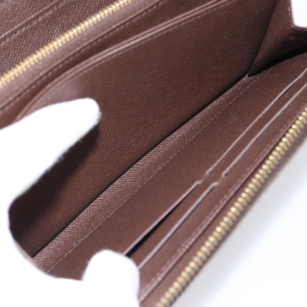 LOUIS VUITTON Damier Ebene Zippy Wallet Long Wallet N41661 LV Auth 196670