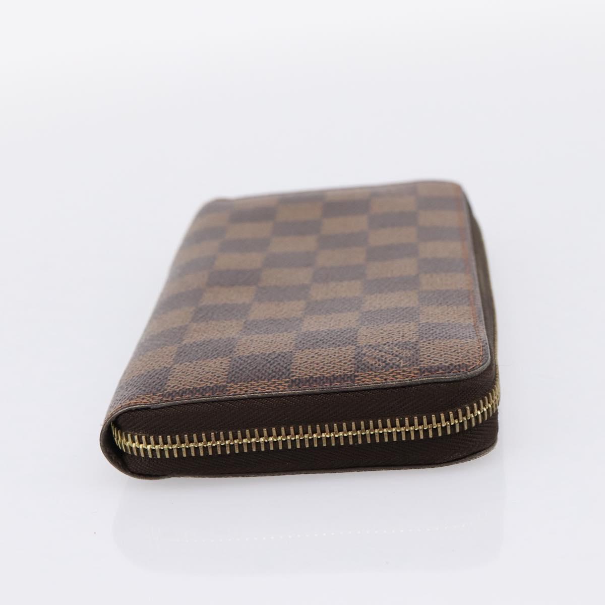 LOUIS VUITTON Damier Ebene Zippy Wallet Long Wallet N41661 LV Auth 196670