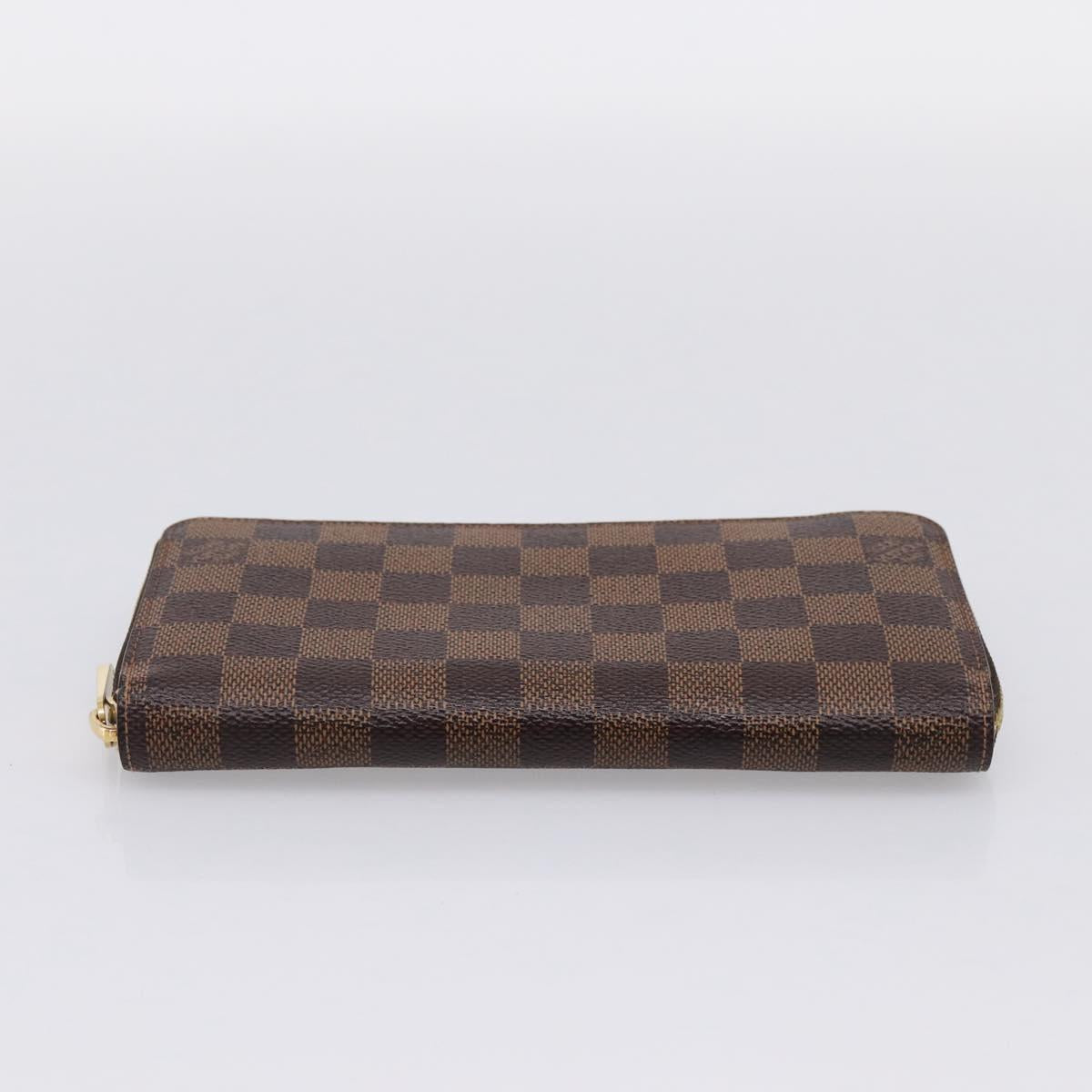 LOUIS VUITTON Damier Ebene Zippy Wallet Long Wallet N41661 LV Auth 196670