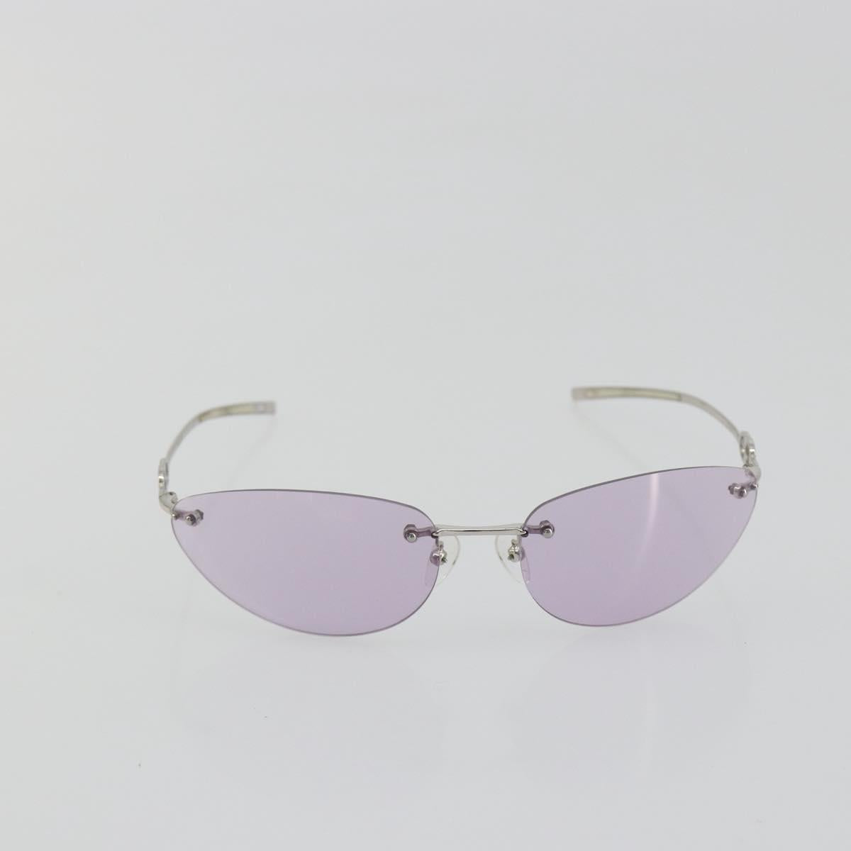 GUCCI Sunglasses Metal Purple Silver Auth 196672M