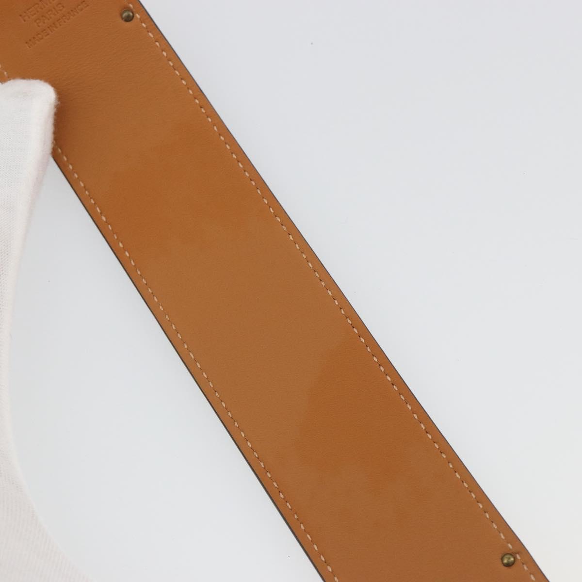 HERMES Kelly Dog Bracelet Leather Black Gold Auth 196673V