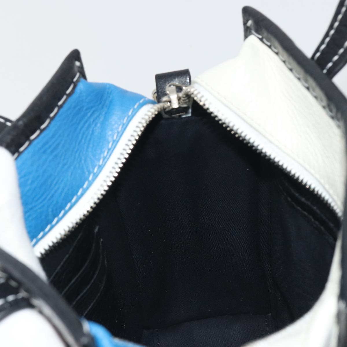 BALENCIAGA Bazaar Shopper XXS Bag Leather 2way Black Silver 513988 Auth 196682A