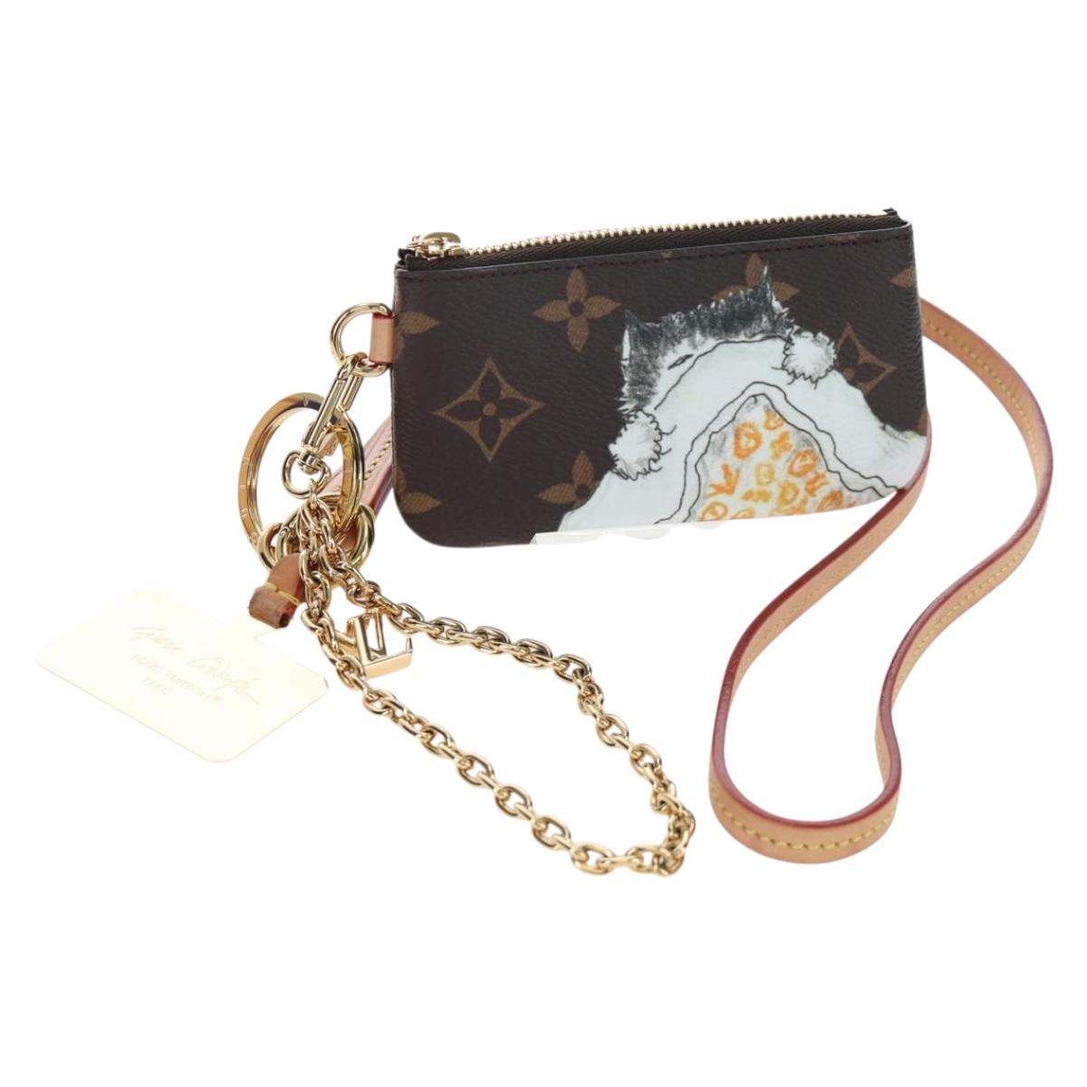 LOUIS VUITTON Catgram Phone Holder Cell M25919 LV Auth 196691SM
