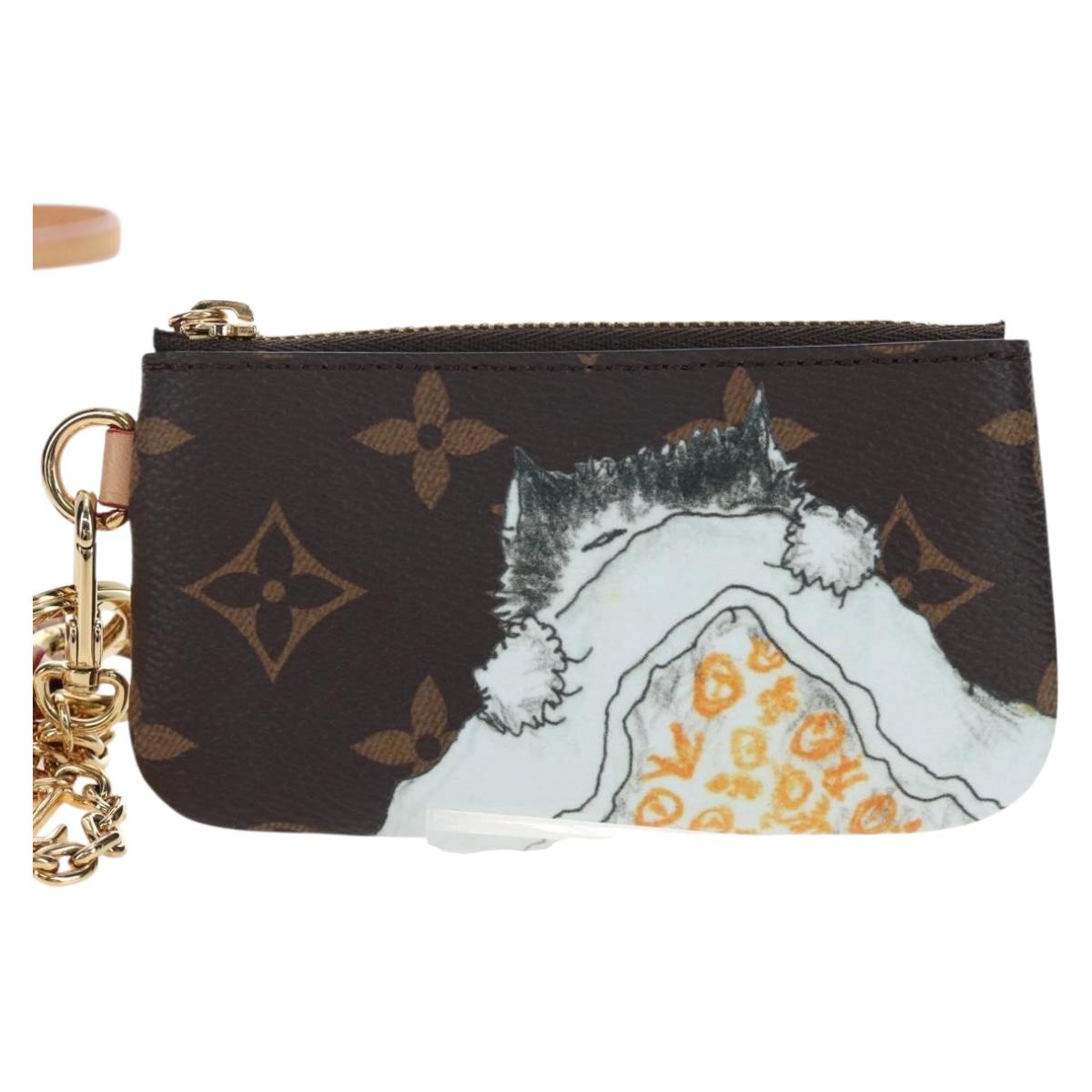 LOUIS VUITTON Catgram Phone Holder Cell M25919 LV Auth 196691SM