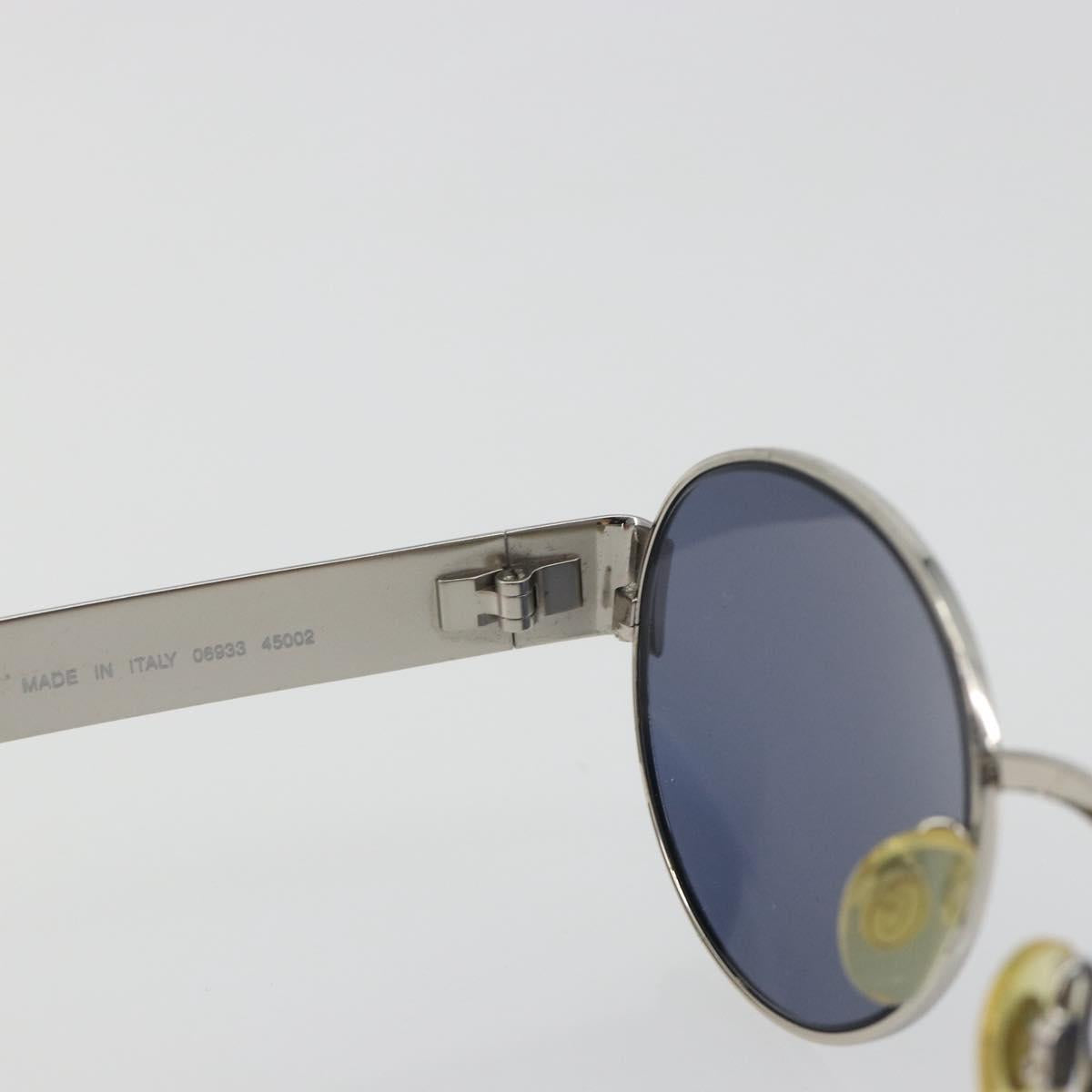 CHANEL Sunglasses Metal Silver CC Auth 196693V
