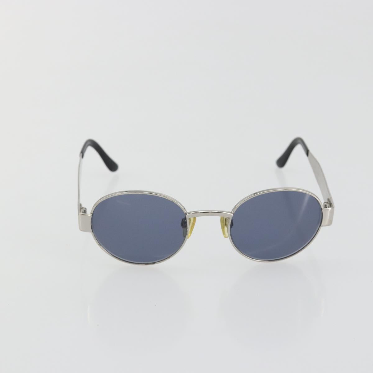 CHANEL Sunglasses Metal Silver CC Auth 196693V