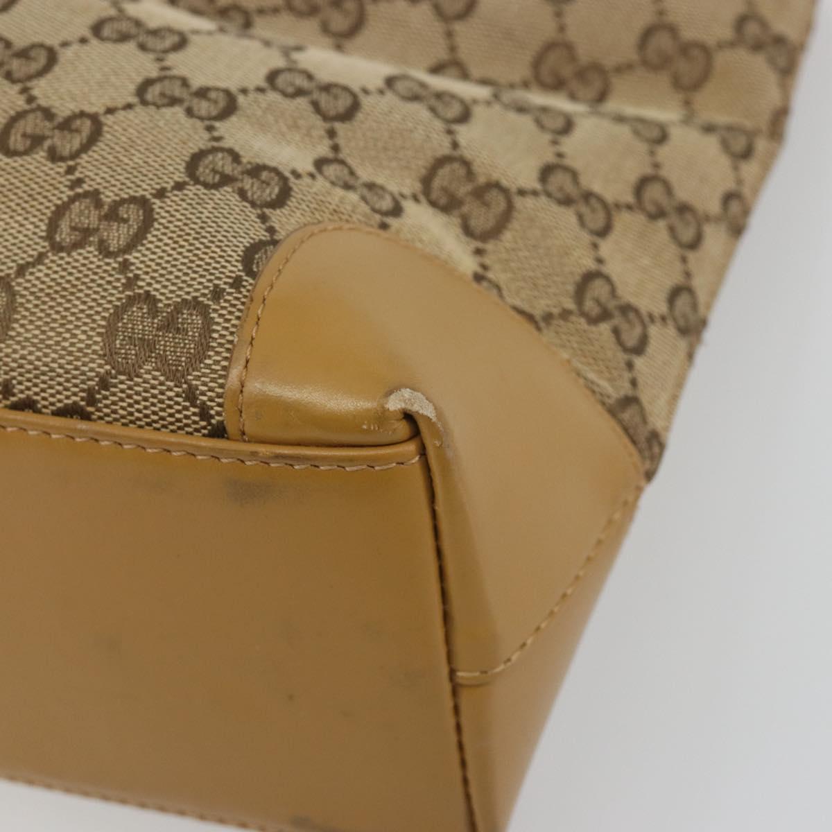 GUCCI GG Canvas Tote Bag Beige 002 1119 Auth 196694