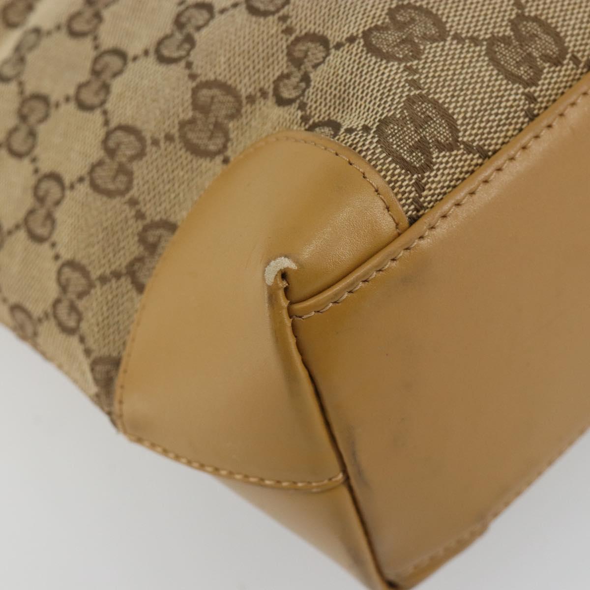 GUCCI GG Canvas Tote Bag Beige 002 1119 Auth 196694