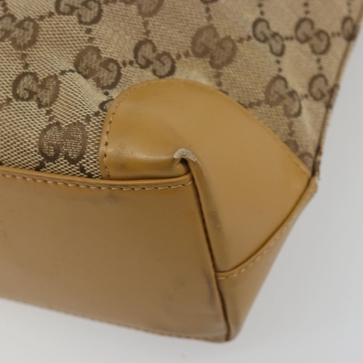 GUCCI GG Canvas Tote Bag Beige 002 1119 Auth 196694