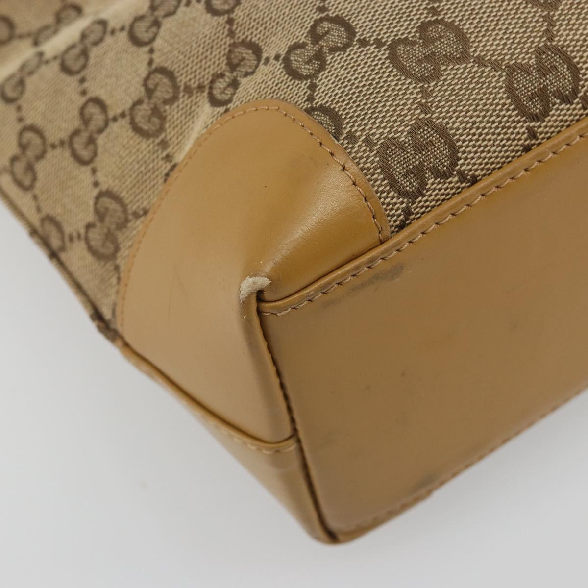 GUCCI GG Canvas Tote Bag Beige 002 1119 Auth 196694