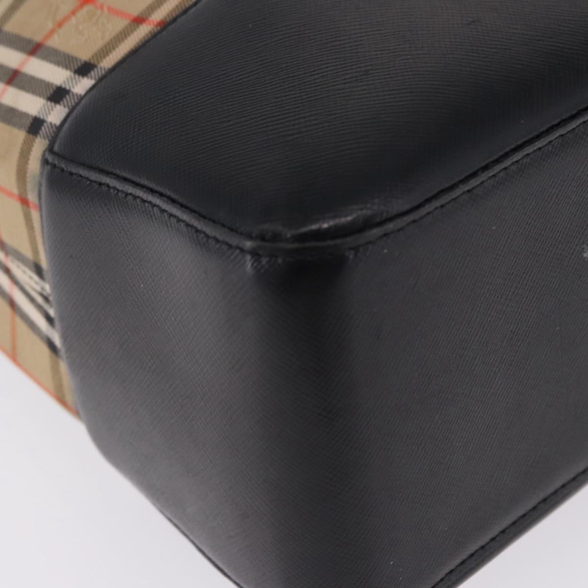 BURBERRY Nova Check Tote Bag Canvas Beige Auth 196697