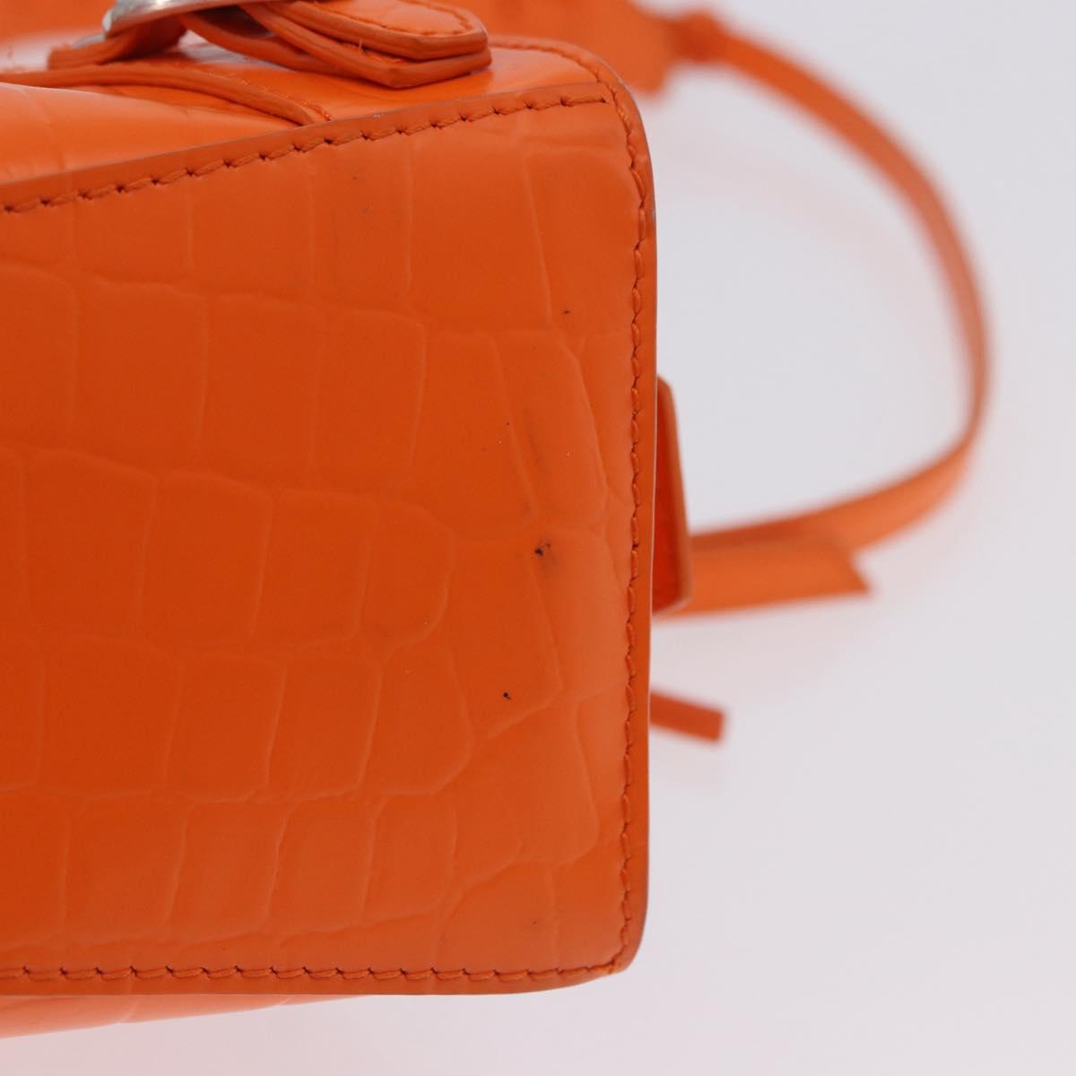 BALENCIAGA Neo Classic City Mini Bag Leather 2way Orange 638524 Auth 196699M