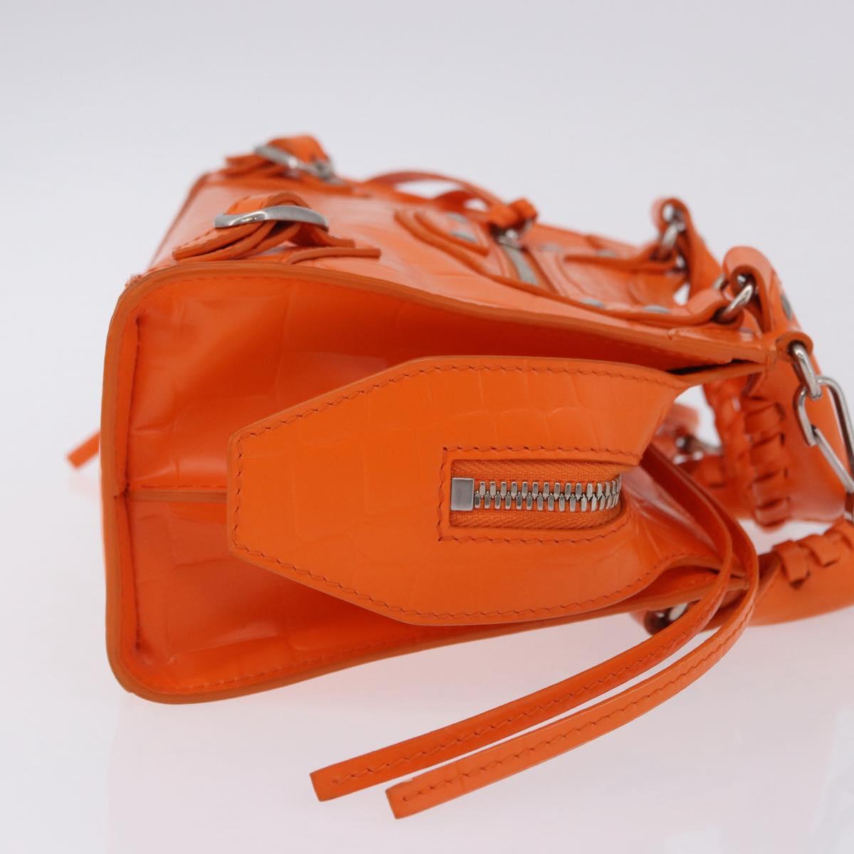 BALENCIAGA Neo Classic City Mini Bag Leather 2way Orange 638524 Auth 196699M